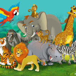 Cartoon safari - illustration for the children