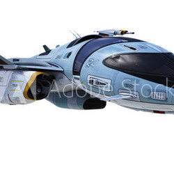 new space ship clouds reflection