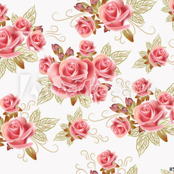 Cute seamless wallpaper design with rose flowers