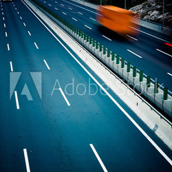 motion trucks on the freeway