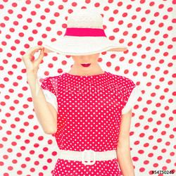 Fashion portrait of sensual retro girl