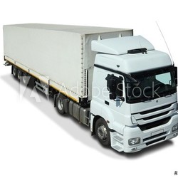 Isolated white truck