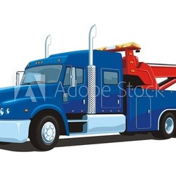Vector isolated heavy wrecker
