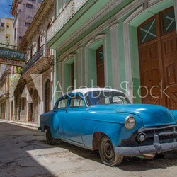 Cuba blue car