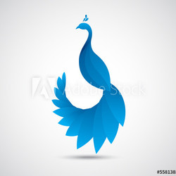 abstract peacock leaf icon