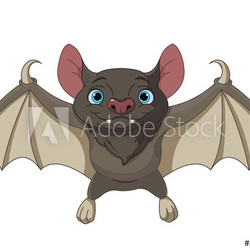Halloween bat  flying