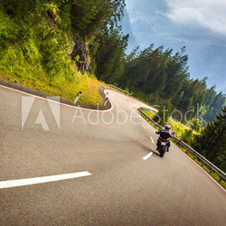 Biker in Austrian mountains