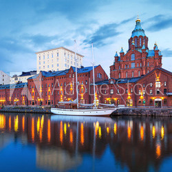 Evening scenery of Helsinki, Finland