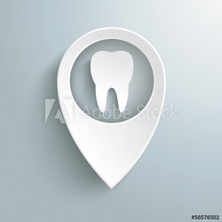 White Location Marker Tooth PiAd