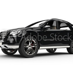Black SUV On White Background