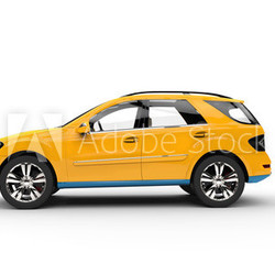 Yellow SUV Side View