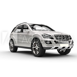 Pearl White SUV Studio Shot