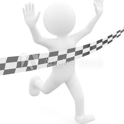 Männchen Gewinner Ziel erreicht