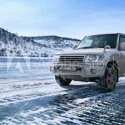 Jeep on the ice