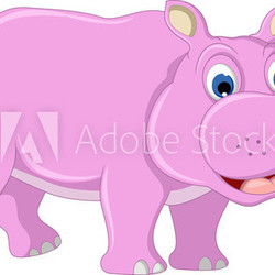 cute hippo cartoon