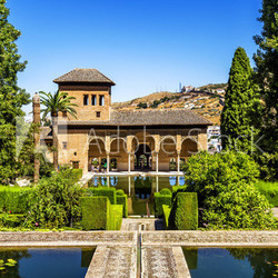 Partal Palace in La Alhambra in Granada, Spain