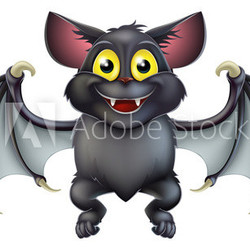 Cute Halloween Bat Cartoon