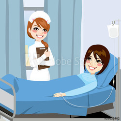 Nurse and Woman Patient