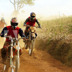 Motorcyclist on the competition at motorcycle race