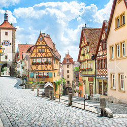 Medieval town of Rothenburg ob der Tauber, Bavaria, Germany