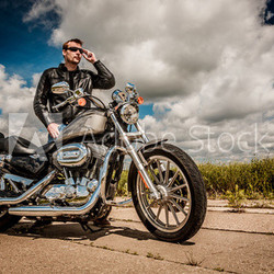Biker on the road