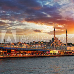 Istanbul at sunset, Turkey