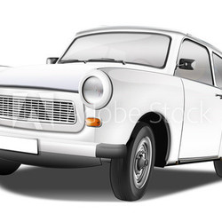 Pkw Trabant weiß