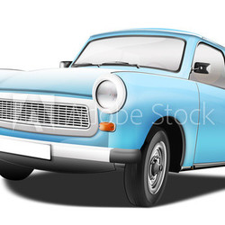 Pkw Trabant blau