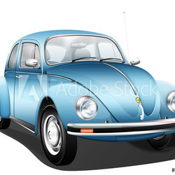 Deutsches Kultauto - Käfer blau