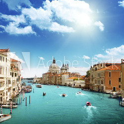 Grand Canal and Basilica Santa Maria della Salute, Venice, Italy