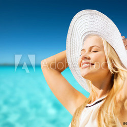 beautiful woman enjoying summer outdoors