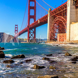 San Francisco Golden Gate Bridge Marshall beach California