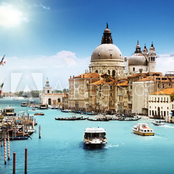 Grand Canal and Basilica Santa Maria della Salute, Venice, Italy