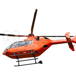 Rescue helicopter isolated