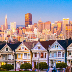 The Painted Ladies of San Francisco, California, USA.