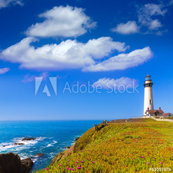 California Pigeon point Lighthouse in Cabrillo Hwy coastal hwy 1