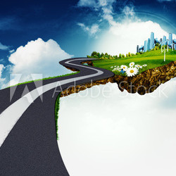 Road to another world, abstract environmental backgrounds