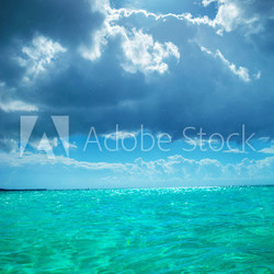 beautiful waters of the caribbean sea near saona island
