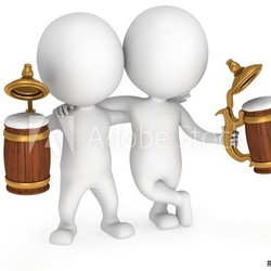 Friends and beer party.